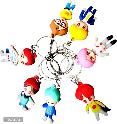 Stylish Bts Cartoon Character Keychain Pack Of 7