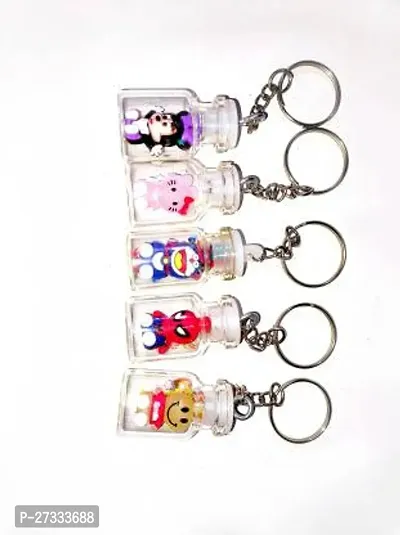 Stylish Pack Of 5 Cutest Bottle Key Chain For Velentine Key Chain-thumb0