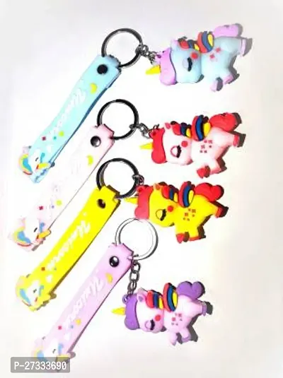 Stylish Pack Of 4 Unicorn Keychain Key Chain