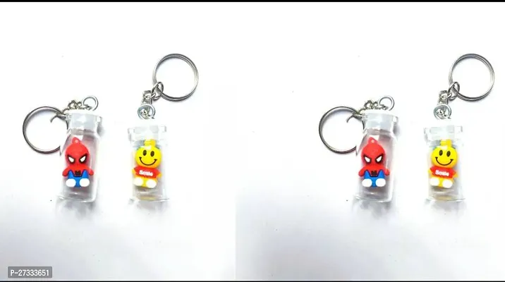 Stylish Pieces Cute Cartoon Character Keychain Pack Of 4