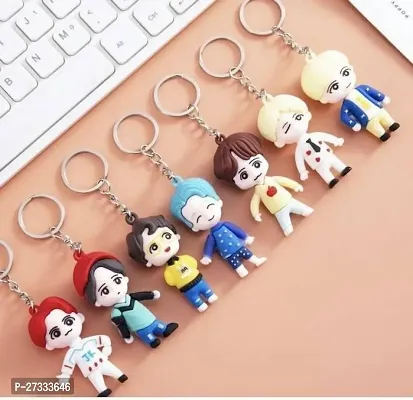 Stylish Bts Cartoon Keychain Pack Of 7