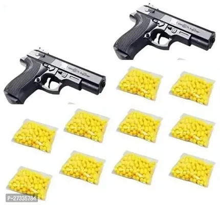 Stylish Toy Mouser Gun Pack Of 2 With Extra Bullets 10Pkts Guns And Darts Black