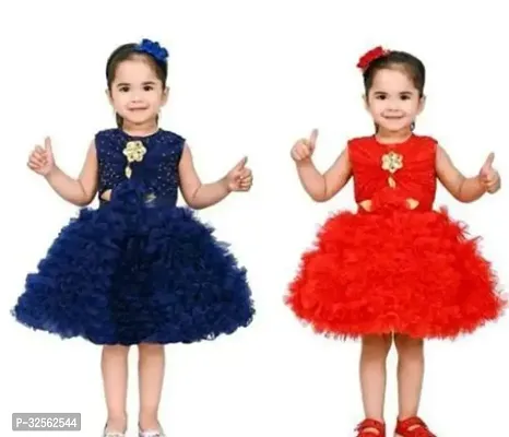 Fabulous Net Frocks For Girls Pack Of 2-thumb0