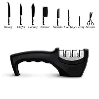 OZKET Manual 3 Stage Knife Sharpener, Advanced 3 Stage Sharpening Tool for Ceramic Knife and Steel Knives, Knife Sharpener Rod for Kitchen (Easy Manual Sharpening)-thumb3