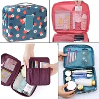 OZKET Multipurpose Travel Cosmetic Makeup Case | Multi-Pockets Toiletry Pouch & Travelling Pouches for Women | Inner Ware Storage Organizer & Wash Bag for Unisex (Size 21 * 16 * 08 cm)(Multi-Color)-thumb2