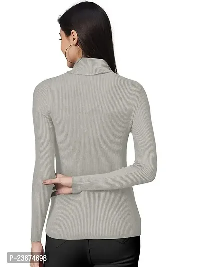 Women Winter Roll-Up Turtle Neck Top-thumb2