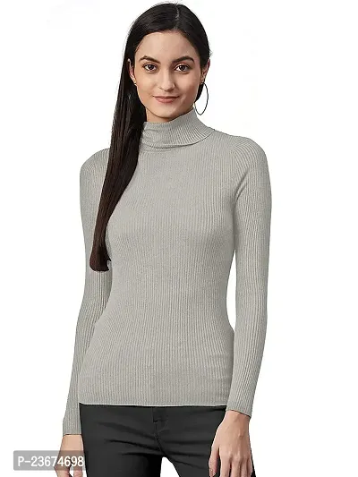 Women Winter Roll-Up Turtle Neck Top-thumb3
