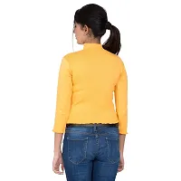 Women's Top Full Sleeve Cotton Zipper Neck Sweater-thumb1