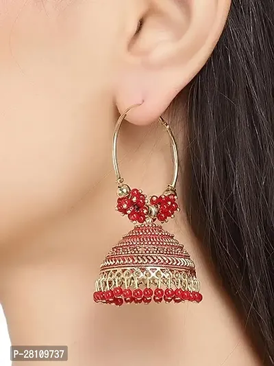 Shimol Latest Stylish Traditional Hoop Jhumki Earrings for Women  Girls-thumb2