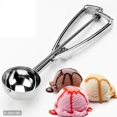 kunya Medium Size Easy Handheld Multi Use Stainless Steel Ice Cream Scooper Melon Scoop-1 pc