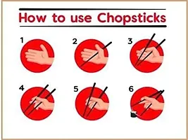 Kunya Eating, Cooking, Training, Decorative Wooden Chinese, Japanese, Korean, Vietnamese Fancy Noodles Sushi Chopsticks, 10 Set (Joint Chopstick)-thumb4