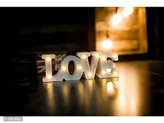 Perfect Pricee 3D LED Table Love Marquee Indoor Night Light Lamp for Home Decoration, Birthday, Party Candle Light Dinner Decor, Bedroom, Children Room, Valentine Wedding Decor (White Love Lamp)