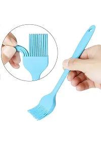 Perfect Pricee Full Silicone Cooking/Oiling/Barbecue/Basting/Baking Brush for Cake Decorating , 21 cm , Blue-thumb4