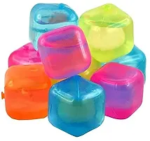 kunya Reusable ice Cube ice Ball Mold for Home Restaurant Bar Silicone Filled with Pure Water (Multicolor , Pack of 20)-thumb1