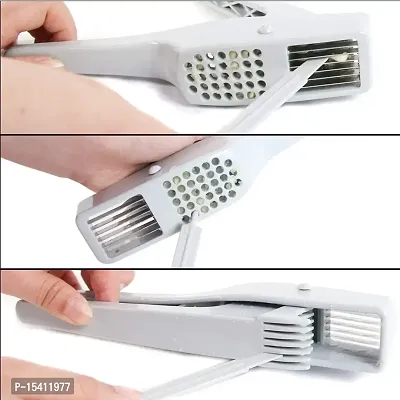 Perfect Pricee Garlic Press 2 in 1 Garlic Mincer and Garlic Slice with Garlic Peelers Garlic Crusher-thumb3