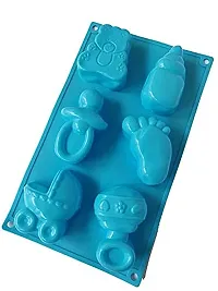 Grizzly? 1 Pc Silicone 6 Cavity Baby Cake Mould Chocolate Soap Mould Baking Mould Soap Making Candle Craft (Baby Mould)-thumb3