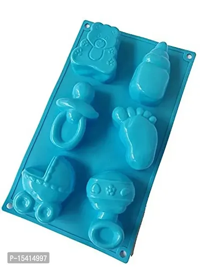 Grizzly? 1 Pc Silicone 6 Cavity Baby Cake Mould Chocolate Soap Mould Baking Mould Soap Making Candle Craft (Baby Mould)-thumb4