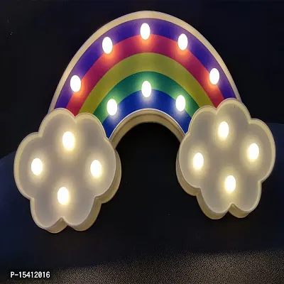 Perfect Pricee Rainbow Marquee LED Night Light for Home Decoration, Night Lamp, Children Wall Bedroom Light (Pack of )