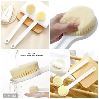 Kunya Shower Essentials Bath Body Brush Shower Back Scrubber with Long Handle Massage Brush, Improve Skin's Health and Beauty - 1 pcs-thumb4