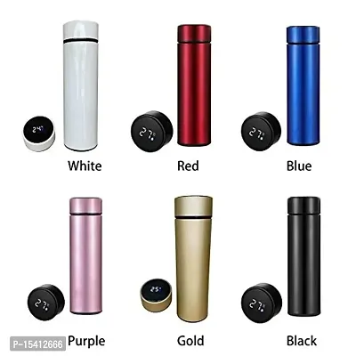 Kunya Smart LED Active Temperature Display Indicator Insulated Stainless Steel Hot  Cold Flask Bottle (Black, 500ml) (Multicolor)-thumb2