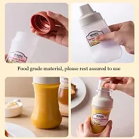 Kunya Squeeze Bottle Condiment Bottles Hot Sauce Dispenser Refillable Five Hole Container with Lid Squirt Bottle Sauce Dispenser 280ml 1pc (Random Color)-thumb2