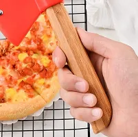 Perfect Pricee Axe Shaped Pizza Cutter with Sharp Rotating Blade for Bread, Cakes , 22.5 X 10 X 2 cm , Color- Red-thumb4