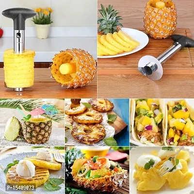 Kunya Premium Pineapple Cutter Upgraded ,Thicker Blade ,Pineapple Corer Slicer Peeler ,Kitchen Pineapple Corer and Slicer Tool with Sharp Blade for Fruit Rings-thumb4