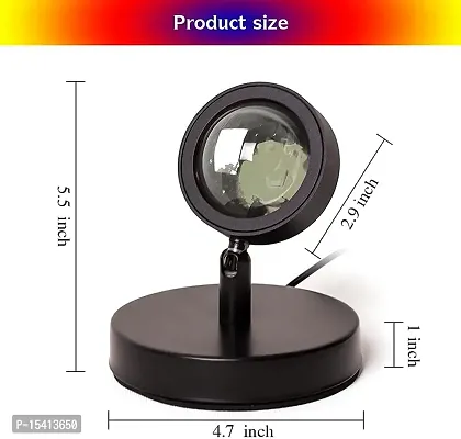 Perfect Pricee Sunset Iron Projection lamp, 180 Degree Rotation Sunset Night Light, USB Romantic Rainbow Projection Lamp for Party Theme Bedroom D?cor, Wedding Photography, Pre-Wedding Shoot lamp-thumb3