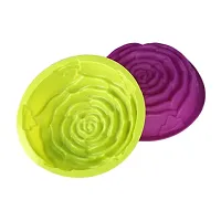 Folca? 1 Pc 3D Chocolate/Cake/Jelly Mould, Soft, Durable  Flexible Mould (Silicone Mould Design 10(Rose))-thumb1