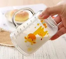 kunya Transparent Glass Tumbler with Lid and Straw Coffee Mug Tea Cup Travel Mug Smoothies Fruit Juice Mug Pack of 1-thumb3