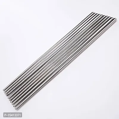 Perfect Pricee Stainless Steel Round Chinese Chopsticks, Medium(Multicolour) - 5 Pairs-thumb3