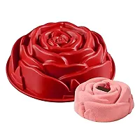 Folca? 1 Pc 3D Chocolate/Cake/Jelly Mould, Soft, Durable  Flexible Mould (Silicone Mould Design 10(Rose))-thumb4