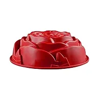 Folca? 1 Pc 3D Chocolate/Cake/Jelly Mould, Soft, Durable  Flexible Mould (Silicone Mould Design 10(Rose))-thumb2