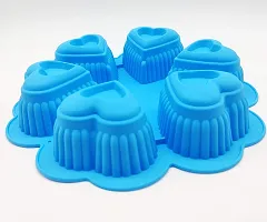 Folca? 1 Pc 3D Chocolate/Cake/Jelly Mould, Soft, Durable  Flexible Mould (Silicone Mould Design 5(Mini Hearts))-thumb3