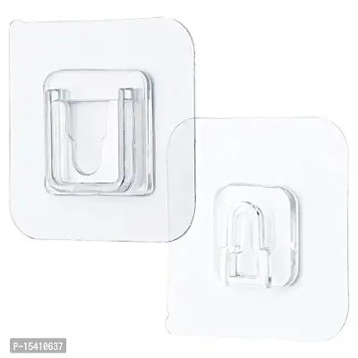 Perfect Pricee Double Sided Adhesive Wall Hooks Hanger Strong Transparent Suction Cup Sucker Kitchen Bathroom Wall Storage Holder-thumb0