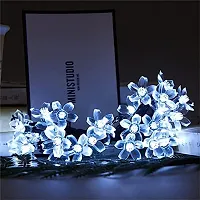 kunya Silicone Flower 16 LED, 3.5 Meter Fairy String Lights, Series Lights for Festival Home Decoration, Indoor Outdoor Decoration in Wedding, Party (Corded Electric) (Yellow Flower Led)-thumb1