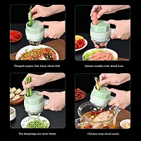 Kunya 4 in 1 Handheld Electric Vegetable Cutter Set,Vegetable Electric Food Chopper (USB) Mini Food Slicer and Chopper for Garlic Pepper Chili Onion-thumb3