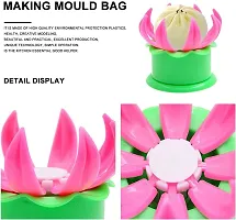 Perfect Pricee Plastic Momos Dumpling Maker Dough Press Mould Shapes (pink and green)-thumb1