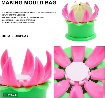 Perfect Pricee Plastic Momos Dumpling Maker Dough Press Mould Shapes (pink and green)-thumb2