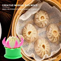 Perfect Pricee Plastic Momos Dumpling Maker Dough Press Mould Shapes (pink and green)-thumb3