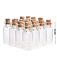 Perfect Pricee 12pcs Lovely Small Wish Bottle Tiny Clear Empty Wishing Glass Message Vial with Cork Stopper 1ml Mini Containers Bottle (3CM)-thumb3