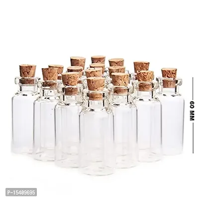 Perfect Pricee 12pcs Lovely Small Wish Bottle Tiny Clear Empty Wishing Glass Message Vial with Cork Stopper 1ml Mini Containers Bottle (3CM)-thumb4