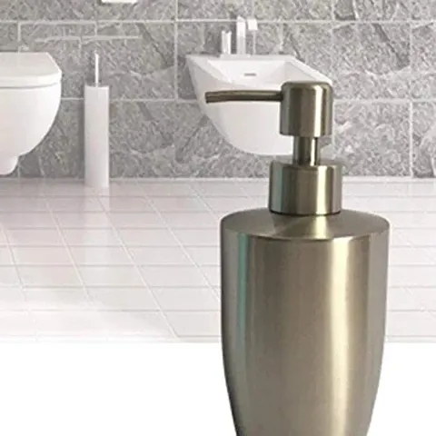 MAX HOME? Stainless Steel Sanitizer Bottle Handwash Liquid Soap Dispenser | Shampoo/Lotion Dispenser for Bathroom and Kitchen (1 Pc 350 ml)