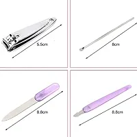 Perfect Pricee 9 Pieces Cutter Cuticle Clipper Pedicure Manicure Set(Apple Shaped design kit) (Set of 9, Purple) Professional Finger  Toe Nail Care Scissors with Mirror-thumb3