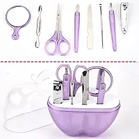 Perfect Pricee 9 Pieces Cutter Cuticle Clipper Pedicure Manicure Set(Apple Shaped design kit) (Set of 9, Purple) Professional Finger  Toe Nail Care Scissors with Mirror-thumb4