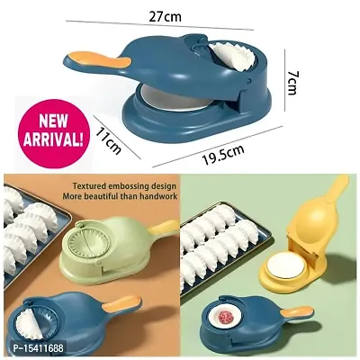 Kunya 2 in 1 Dumpling Momos Ghughra Gujiya Maker Kitchen Accessories Multi Uses Dumpling Baking Pastry Maker (Assorted Color, Plastic)-thumb4