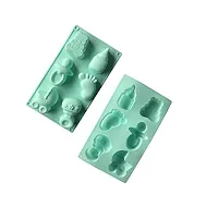 Grizzly? 1 Pc Silicone 6 Cavity Baby Cake Mould Chocolate Soap Mould Baking Mould Soap Making Candle Craft (Baby Mould)-thumb2