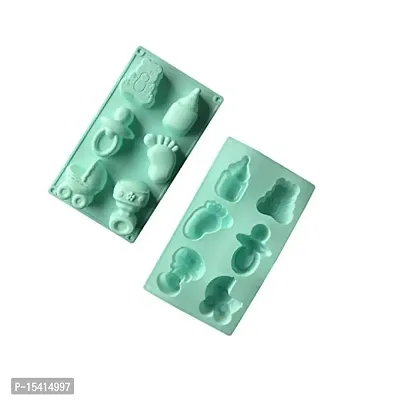 Grizzly? 1 Pc Silicone 6 Cavity Baby Cake Mould Chocolate Soap Mould Baking Mould Soap Making Candle Craft (Baby Mould)-thumb3