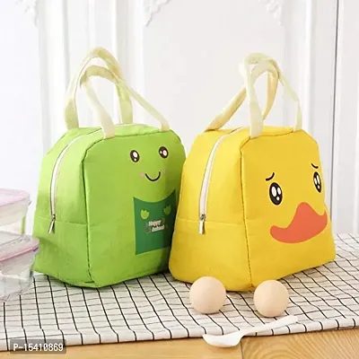 Max Home Portable Insulated Oxford Lunch Bag Thermal Food Picnic Lunch Bags for Kids Cooler Lunch Box Bag (1 Pcs Color May Vary) Size : 21 x 19 x 11 cm-thumb0