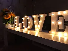 Perfect Pricee 3D LED Table Love Marquee Indoor Night Light Lamp for Home Decoration, Birthday, Party Candle Light Dinner Decor, Bedroom, Children Room, Valentine Wedding Decor (White Love Lamp)-thumb2